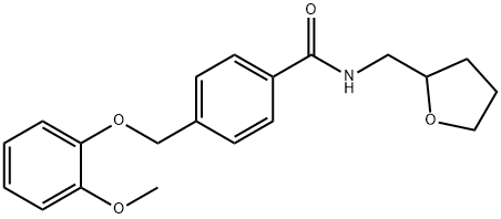 4-[(2-methoxyphenoxy)methyl]-N-(tetrahydro-2-furanylmethyl)benzamide 구조식 이미지