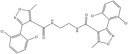 3-(2,6-dichlorophenyl)-N-[2-({[3-(2,6-dichlorophenyl)-5-methylisoxazol-4-yl]carbonyl}amino)ethyl]-5-methylisoxazole-4-carboxamide Structure