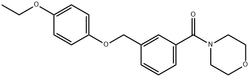 4-{3-[(4-ethoxyphenoxy)methyl]benzoyl}morpholine 구조식 이미지