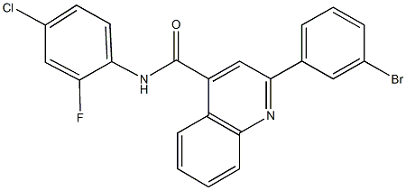 2-(3-bromophenyl)-N-(4-chloro-2-fluorophenyl)-4-quinolinecarboxamide Structure