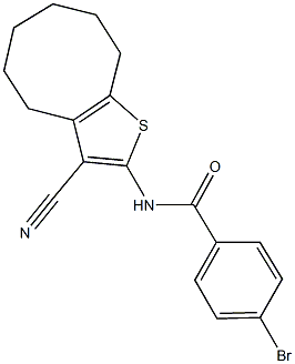 4-bromo-N-(3-cyano-4,5,6,7,8,9-hexahydrocycloocta[b]thien-2-yl)benzamide Structure