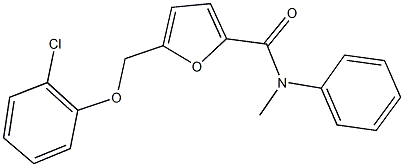 5-[(2-chlorophenoxy)methyl]-N-methyl-N-phenyl-2-furamide 구조식 이미지