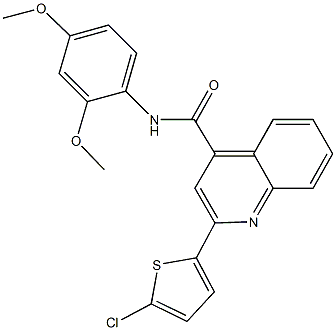 2-(5-chloro-2-thienyl)-N-(2,4-dimethoxyphenyl)-4-quinolinecarboxamide 구조식 이미지