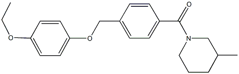 1-{4-[(4-ethoxyphenoxy)methyl]benzoyl}-3-methylpiperidine 구조식 이미지