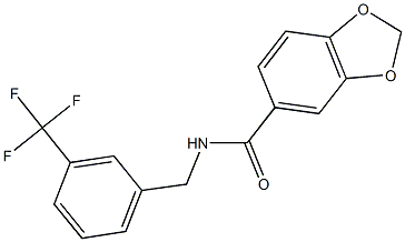 N-[3-(trifluoromethyl)benzyl]-1,3-benzodioxole-5-carboxamide Structure