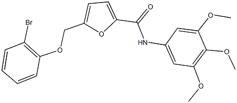 5-[(2-bromophenoxy)methyl]-N-(3,4,5-trimethoxyphenyl)-2-furamide Structure