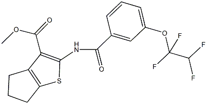 methyl 2-{[3-(1,1,2,2-tetrafluoroethoxy)benzoyl]amino}-5,6-dihydro-4H-cyclopenta[b]thiophene-3-carboxylate Structure