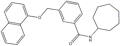 N-cycloheptyl-3-[(1-naphthyloxy)methyl]benzamide 구조식 이미지