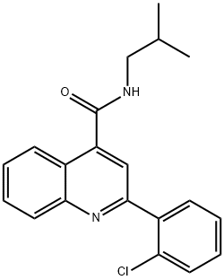 2-(2-chlorophenyl)-N-isobutyl-4-quinolinecarboxamide 구조식 이미지