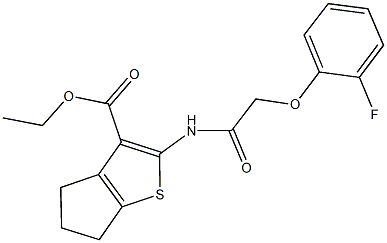 ethyl 2-{[(2-fluorophenoxy)acetyl]amino}-5,6-dihydro-4H-cyclopenta[b]thiophene-3-carboxylate Structure