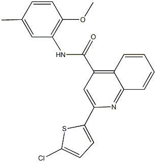 2-(5-chloro-2-thienyl)-N-(2-methoxy-5-methylphenyl)-4-quinolinecarboxamide Structure