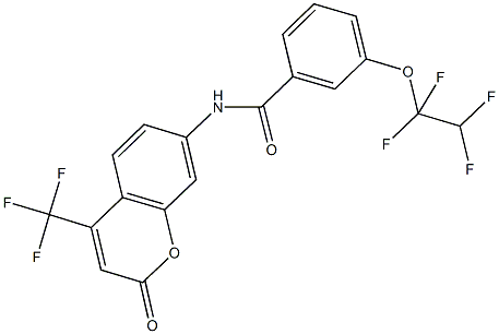 N-[2-oxo-4-(trifluoromethyl)-2H-chromen-7-yl]-3-(1,1,2,2-tetrafluoroethoxy)benzamide Structure