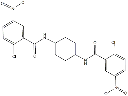 2-chloro-N-[4-({2-chloro-5-nitrobenzoyl}amino)cyclohexyl]-5-nitrobenzamide Structure