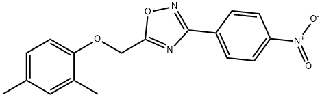 5-[(2,4-dimethylphenoxy)methyl]-3-{4-nitrophenyl}-1,2,4-oxadiazole 구조식 이미지