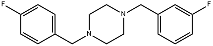 1-(3-fluorobenzyl)-4-(4-fluorobenzyl)piperazine 구조식 이미지
