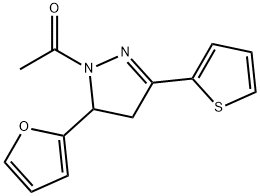 1-acetyl-5-(2-furyl)-3-(2-thienyl)-4,5-dihydro-1H-pyrazole Structure