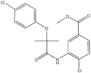 methyl 4-chloro-3-{[2-(4-chlorophenoxy)-2-methylpropanoyl]amino}benzoate Structure