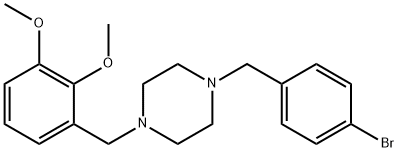 1-(4-bromobenzyl)-4-(2,3-dimethoxybenzyl)piperazine 구조식 이미지