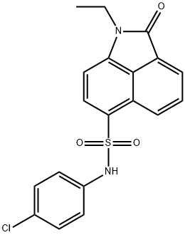 N-(4-chlorophenyl)-1-ethyl-2-oxo-1,2-dihydrobenzo[cd]indole-6-sulfonamide Structure