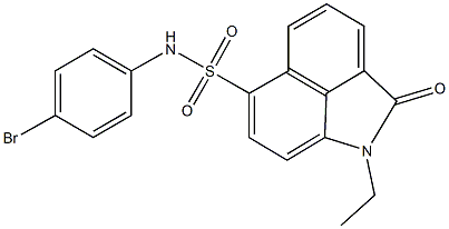 N-(4-bromophenyl)-1-ethyl-2-oxo-1,2-dihydrobenzo[cd]indole-6-sulfonamide Structure