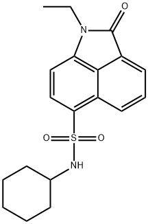 N-cyclohexyl-1-ethyl-2-oxo-1,2-dihydrobenzo[cd]indole-6-sulfonamide 구조식 이미지