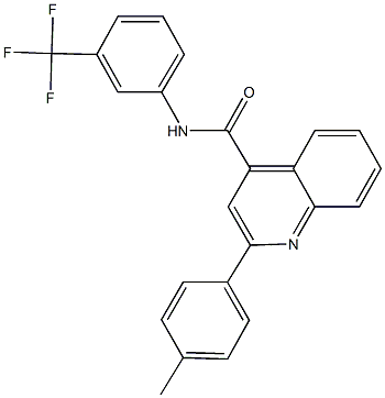 2-(4-methylphenyl)-N-[3-(trifluoromethyl)phenyl]-4-quinolinecarboxamide Structure