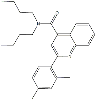 N,N-dibutyl-2-(2,4-dimethylphenyl)-4-quinolinecarboxamide Structure