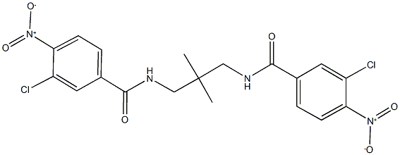 3-chloro-N-[3-({3-chloro-4-nitrobenzoyl}amino)-2,2-dimethylpropyl]-4-nitrobenzamide Structure