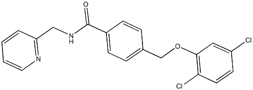 4-[(2,5-dichlorophenoxy)methyl]-N-(2-pyridinylmethyl)benzamide 구조식 이미지