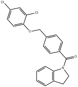 1-{4-[(2,4-dichlorophenoxy)methyl]benzoyl}indoline Structure