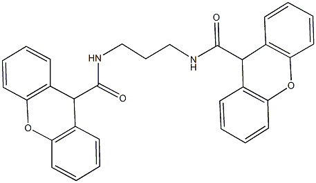 N-{3-[(9H-xanthen-9-ylcarbonyl)amino]propyl}-9H-xanthene-9-carboxamide Structure