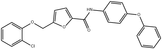 5-[(2-chlorophenoxy)methyl]-N-(4-phenoxyphenyl)-2-furamide Structure