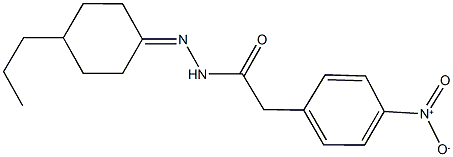 2-{4-nitrophenyl}-N'-(4-propylcyclohexylidene)acetohydrazide 구조식 이미지