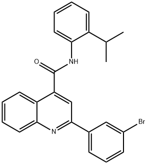 2-(3-bromophenyl)-N-(2-isopropylphenyl)-4-quinolinecarboxamide 구조식 이미지