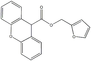 2-furylmethyl 9H-xanthene-9-carboxylate 구조식 이미지