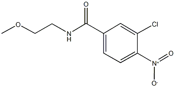 3-chloro-4-nitro-N-(2-methoxyethyl)benzamide Structure