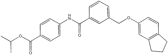isopropyl 4-({3-[(2,3-dihydro-1H-inden-5-yloxy)methyl]benzoyl}amino)benzoate Structure