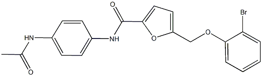 N-[4-(acetylamino)phenyl]-5-[(2-bromophenoxy)methyl]-2-furamide Structure
