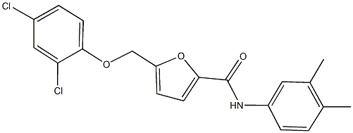 5-[(2,4-dichlorophenoxy)methyl]-N-(3,4-dimethylphenyl)-2-furamide 구조식 이미지