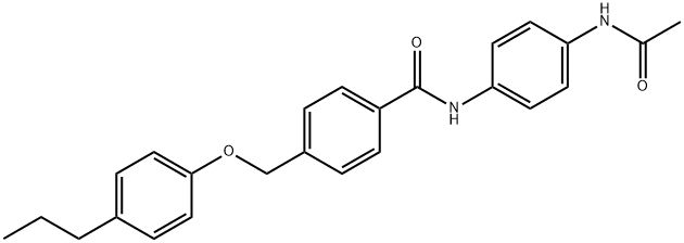 N-[4-(acetylamino)phenyl]-4-[(4-propylphenoxy)methyl]benzamide 구조식 이미지