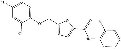 5-[(2,4-dichlorophenoxy)methyl]-N-(2-fluorophenyl)-2-furamide Structure