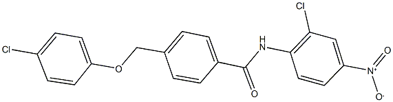 N-{2-chloro-4-nitrophenyl}-4-[(4-chlorophenoxy)methyl]benzamide 구조식 이미지