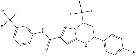 5-(4-bromophenyl)-7-(trifluoromethyl)-N-[3-(trifluoromethyl)phenyl]-4,5,6,7-tetrahydropyrazolo[1,5-a]pyrimidine-2-carboxamide Structure