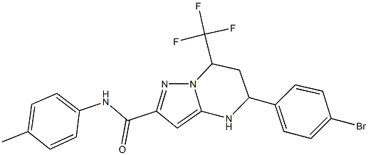 5-(4-bromophenyl)-N-(4-methylphenyl)-7-(trifluoromethyl)-4,5,6,7-tetrahydropyrazolo[1,5-a]pyrimidine-2-carboxamide Structure
