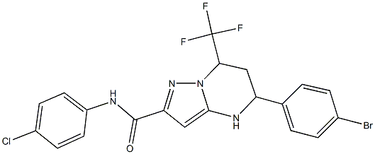5-(4-bromophenyl)-N-(4-chlorophenyl)-7-(trifluoromethyl)-4,5,6,7-tetrahydropyrazolo[1,5-a]pyrimidine-2-carboxamide Structure