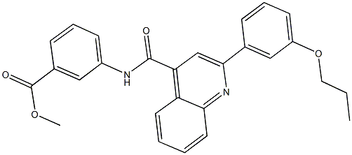 methyl 3-({[2-(3-propoxyphenyl)-4-quinolinyl]carbonyl}amino)benzoate Structure