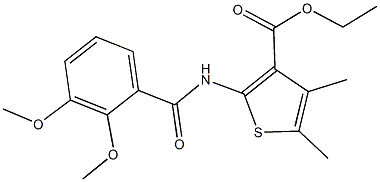 ethyl 2-[(2,3-dimethoxybenzoyl)amino]-4,5-dimethylthiophene-3-carboxylate 구조식 이미지