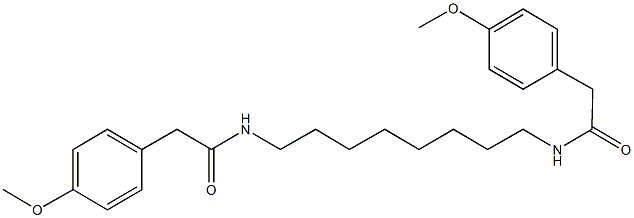 2-(4-methoxyphenyl)-N-(8-{[(4-methoxyphenyl)acetyl]amino}octyl)acetamide 구조식 이미지