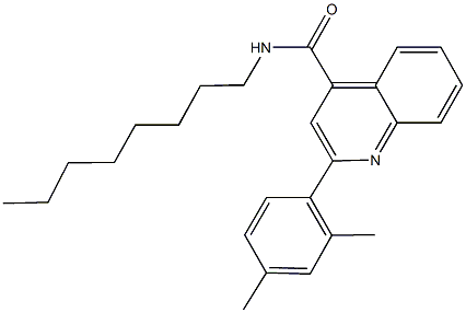 2-(2,4-dimethylphenyl)-N-octyl-4-quinolinecarboxamide 구조식 이미지