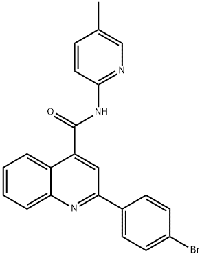 2-(4-bromophenyl)-N-(5-methyl-2-pyridinyl)-4-quinolinecarboxamide Structure